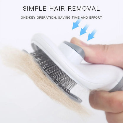 Dog & Cat Brush, Self Cleaning Slicker Brushe for Shedding and Grooming Removes Loose Undercoat, Mats and Tangled Hair Grooming Comb for Cat Dog Brush Massage