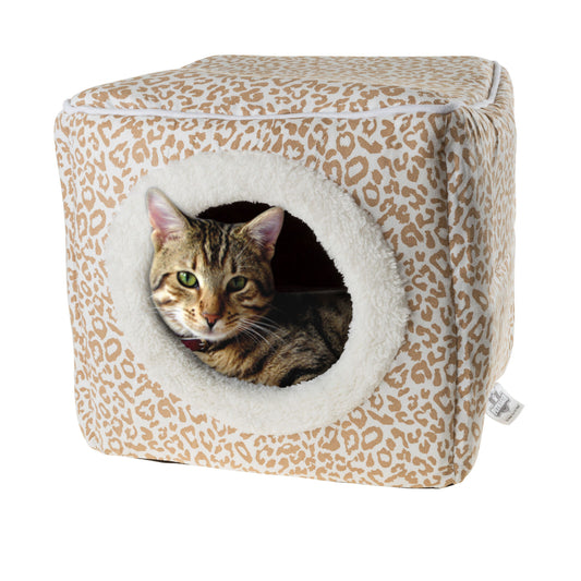 Cat House Indoor Bed Removable Foam Cushion Cat Cave for Puppies Rabbits