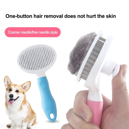 Dog & Cat Brush, Self Cleaning Slicker Brushe for Shedding and Grooming Removes Loose Undercoat, Mats and Tangled Hair Grooming Comb for Cat Dog Brush Massage