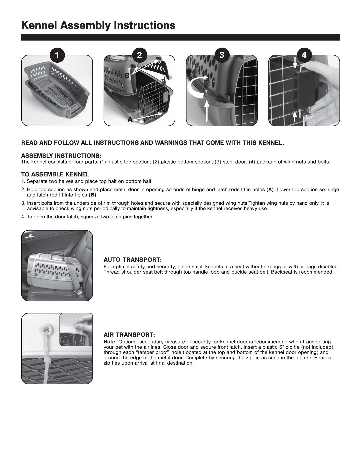 Pet Kennel Small 23" Dog Crate, Plastic Travel Pet Carrier for Pets up to 15 Lb, Grey