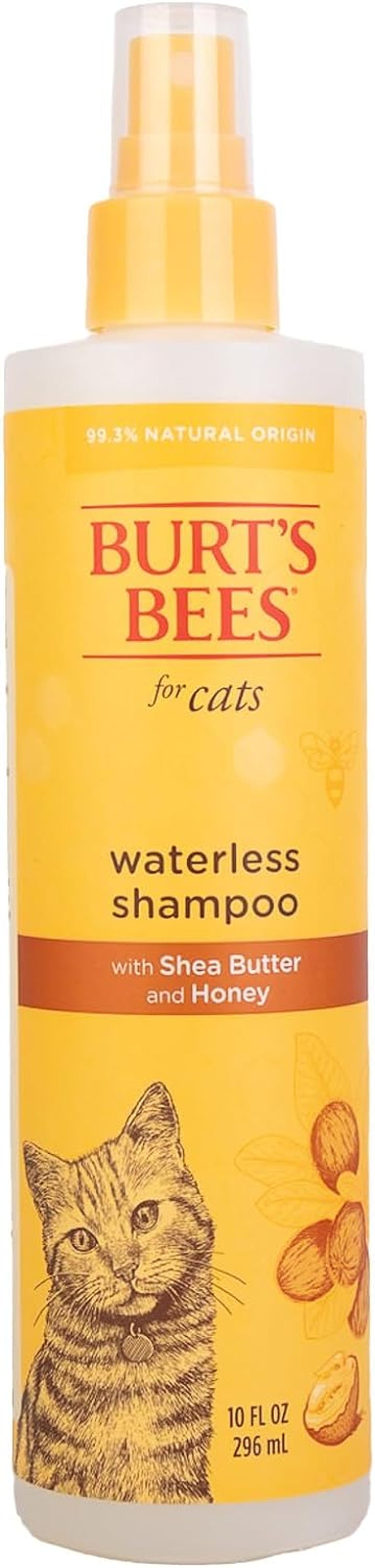 Cat Naturally Derived Waterless Shampoo with Shea Butter and Honey - Cat Waterless Shampoo Spray - Easy to Use Cat Dry Shampoo - Made in the USA, 10 Oz