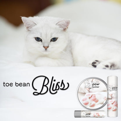 The Blissful Cat Paw Butter, Moisturizer for Dry Paw Pads, Softens and Protects a Rough Paw, Versatile, Lick-Safe Cat Paw Balm, 0.15 Oz.