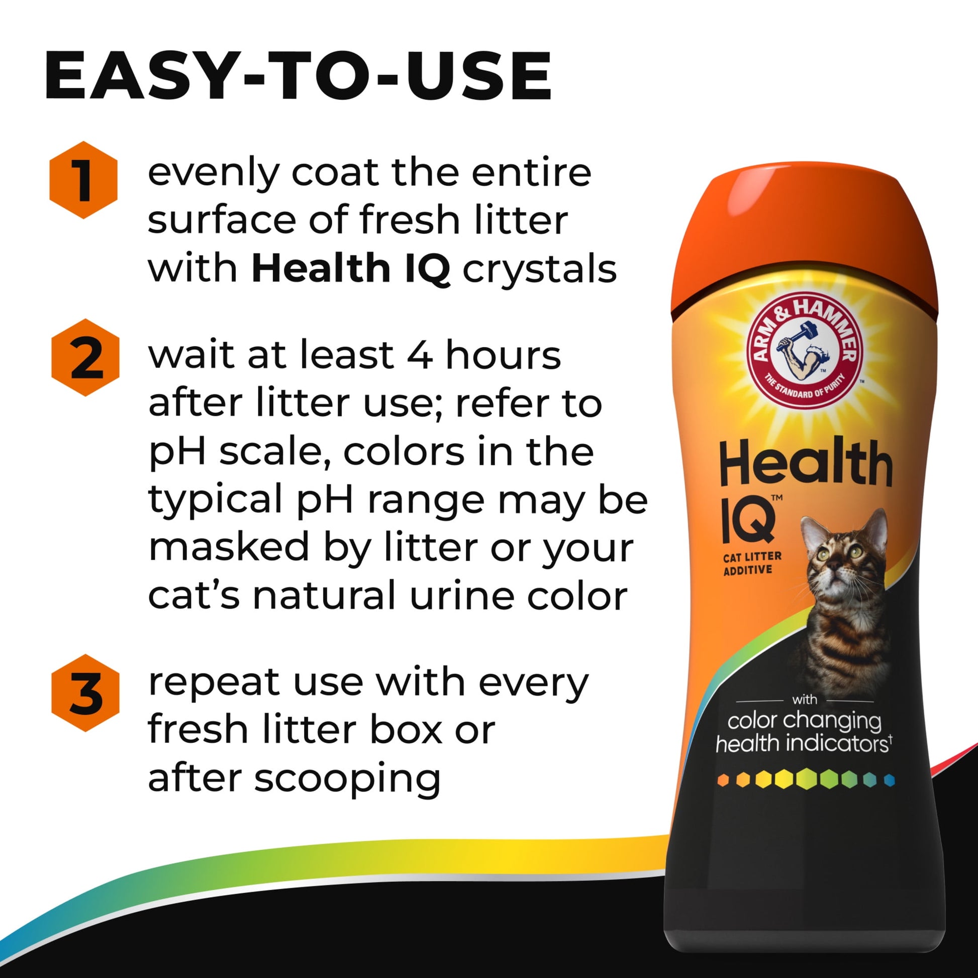 Health IQ Cat Litter Additive, with Color Changing Health Indicators, 6.5 Oz